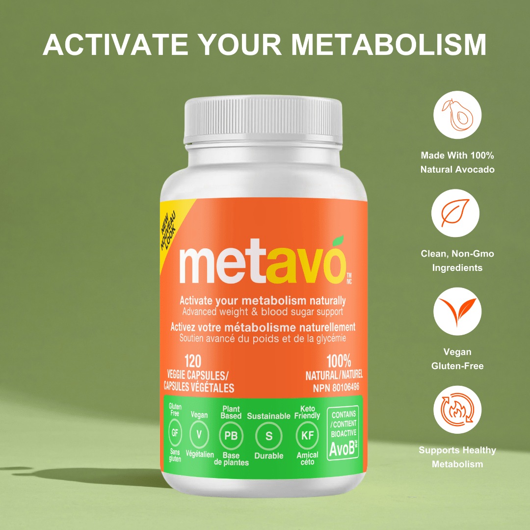 Amazon FBA Canada Monthly Supply 120 capsules Metavo Metabolism Booster Capsules Canada