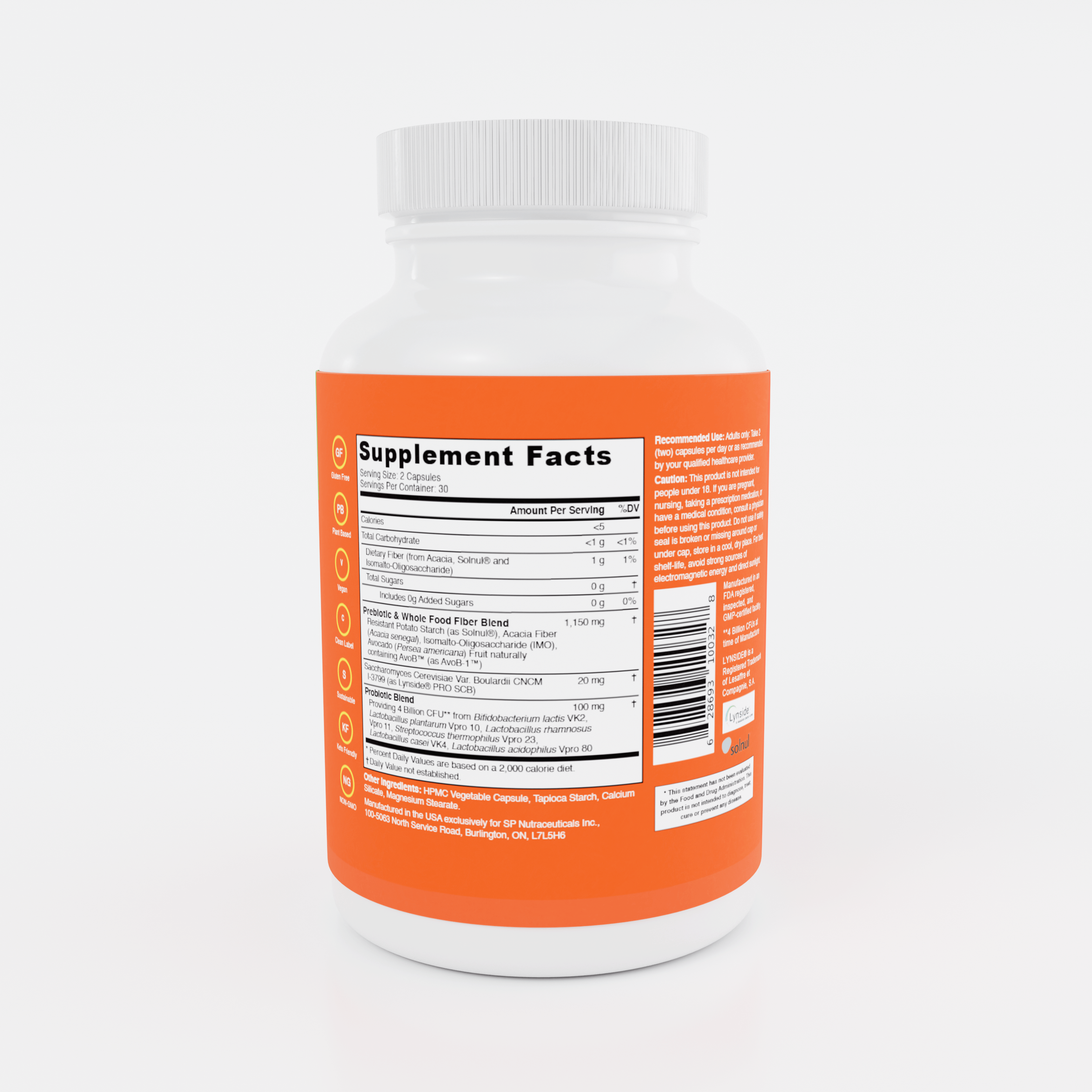 Metavo.com Metavo GLP-1 Metavo Complete Synbiotic - Pre+Pro+Postbiotics with AvoB™ for Gut Health & Metabolism (60 Veggie Capsules)