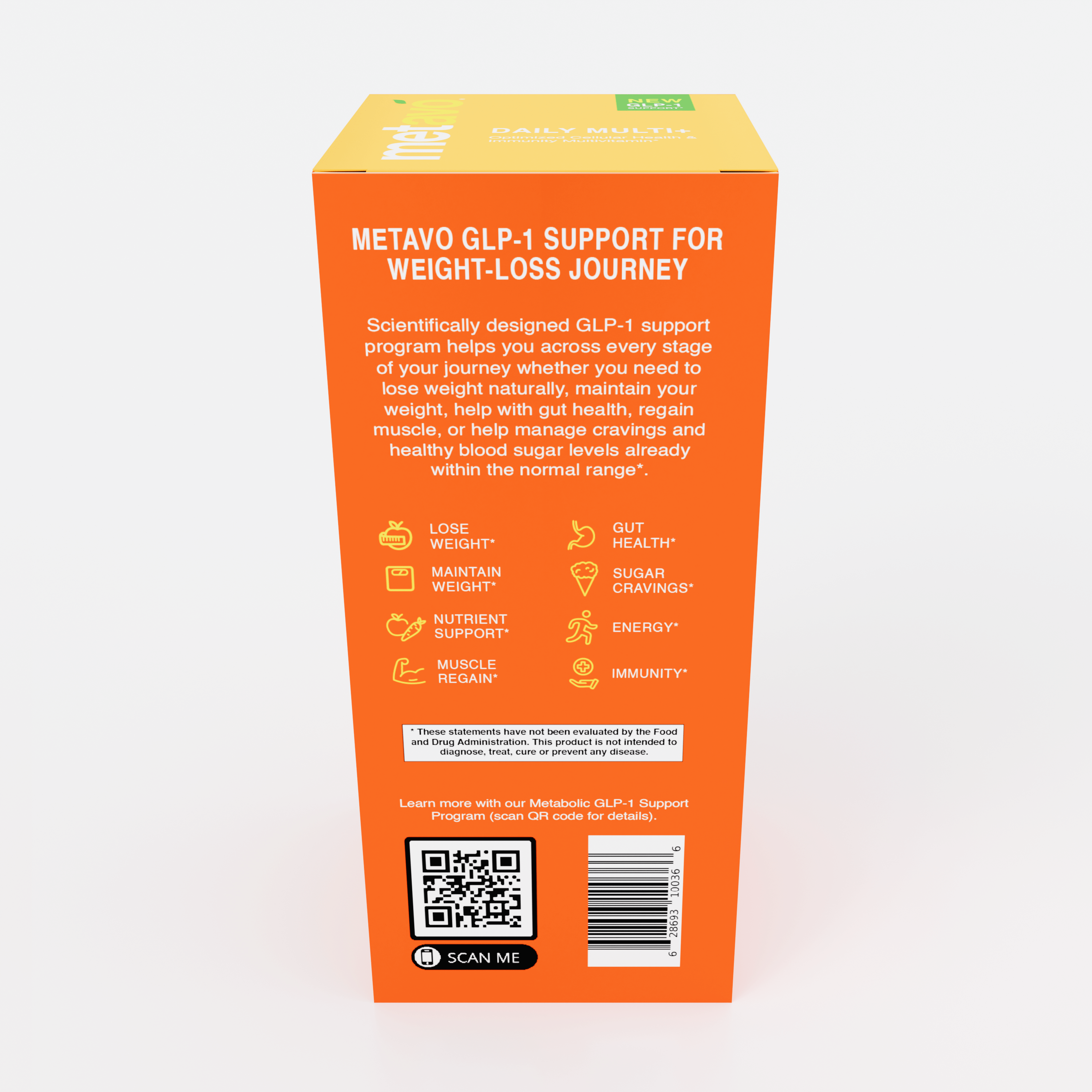 Metavo.com Metavo GLP-1 Metavo Daily Multi+ with GLP-1 Support - Cellular Health & Immunity Multivitamin with AvoB™ (30 Veggie Capsules)
