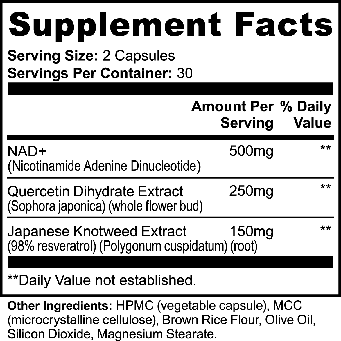 Metavo.com Specialty Supplements NAD+