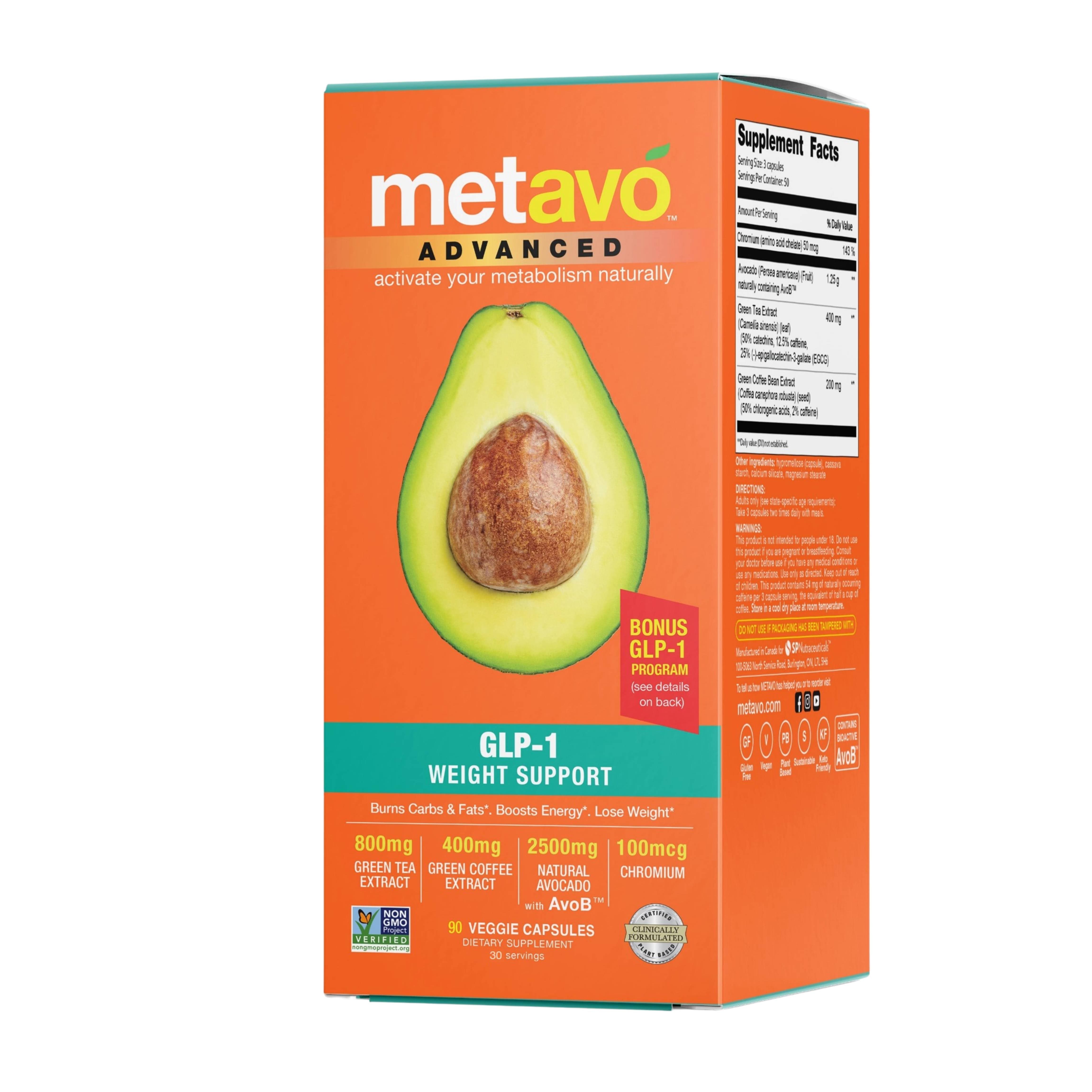 Metavo US Metavo GLP-1 Metavo Advanced GLP-1 Weight Support Capsules | 30 Serve
